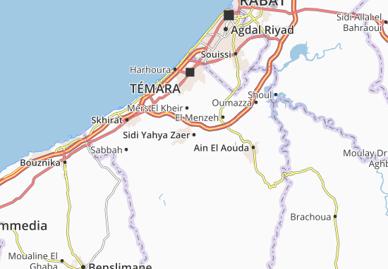 Sidi Yahya Zaer Map