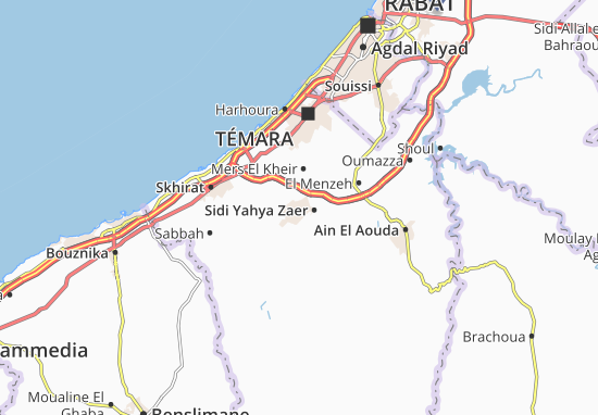 Karte Stadtplan Tamesna