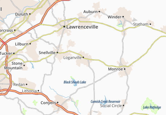 Kaart Plattegrond Loganville