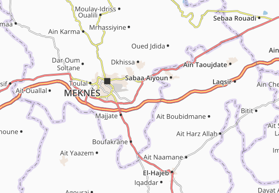 Karte Stadtplan Sidi Slimane Moul Al Kifane