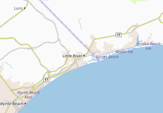 Karte Stadtplan Little River