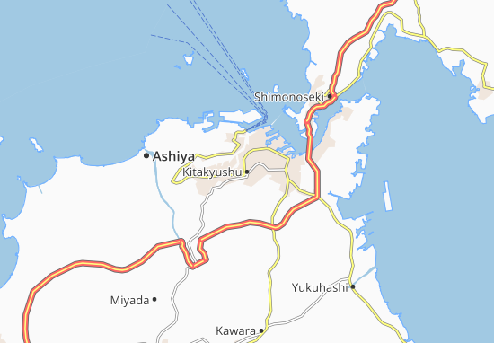 Kaart Plattegrond Kitakyushu