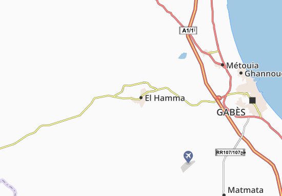 Karte Stadtplan El Hamma