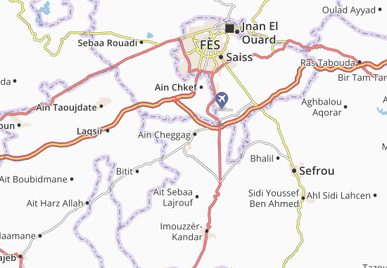 Karte Stadtplan Ain Cheggag