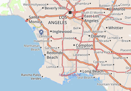 Mapa West Compton