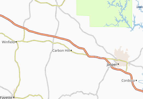 Carbon Hill Map