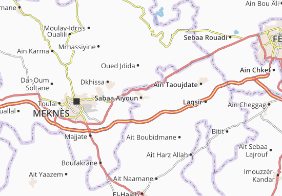 Karte Stadtplan Sabaa Aiyoun