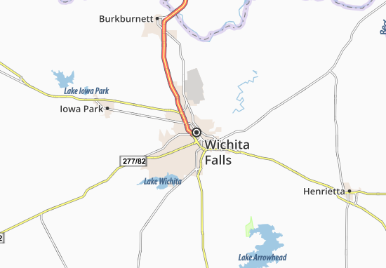 Kaart Plattegrond Wichita Falls