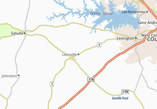 Kaart Plattegrond Leesville