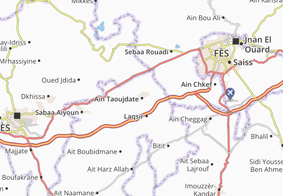 Karte Stadtplan Ain Taoujdate