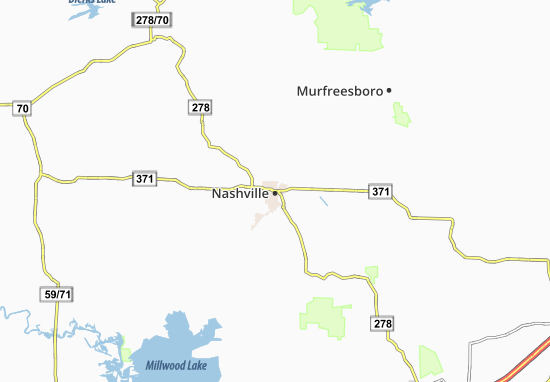 Kaart Plattegrond Nashville