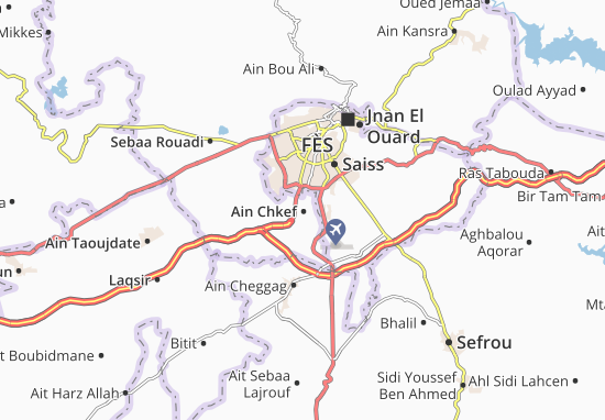 Karte Stadtplan Ain Chkef