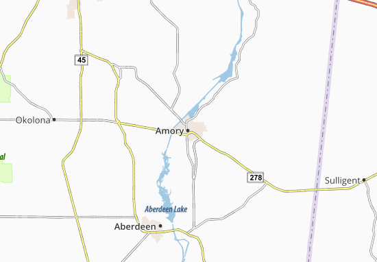 Karte Stadtplan Amory