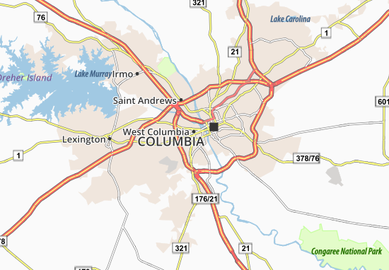 West Columbia Map