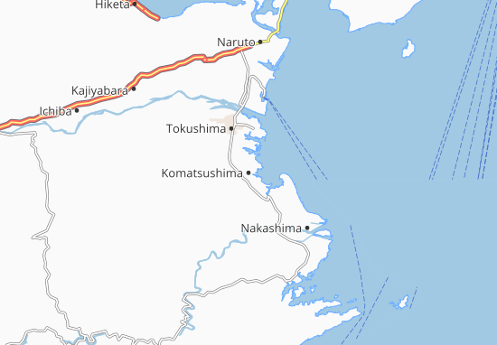 Kaart Plattegrond Komatsushima