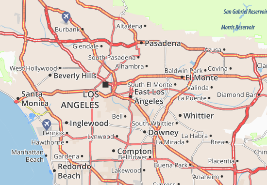 Carte-Plan East Los Angeles