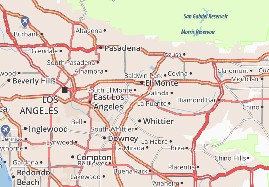 Karte Stadtplan South El Monte