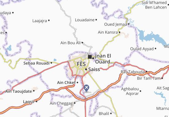 Karte Stadtplan Méchouar Fès Jdid