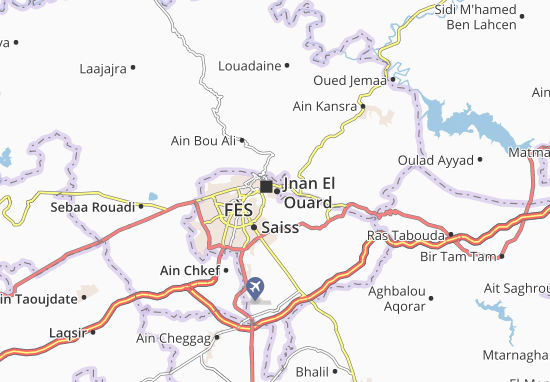 Karte Stadtplan Jnan El Ouard