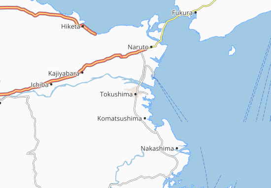 Kaart Plattegrond Tokushima