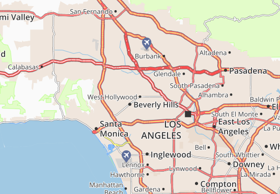 Carte-Plan West Hollywood
