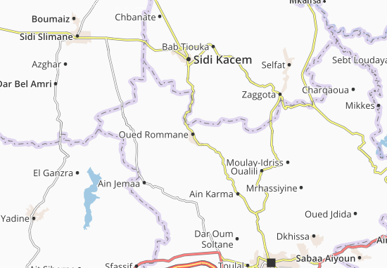 Kaart Plattegrond Oued Rommane