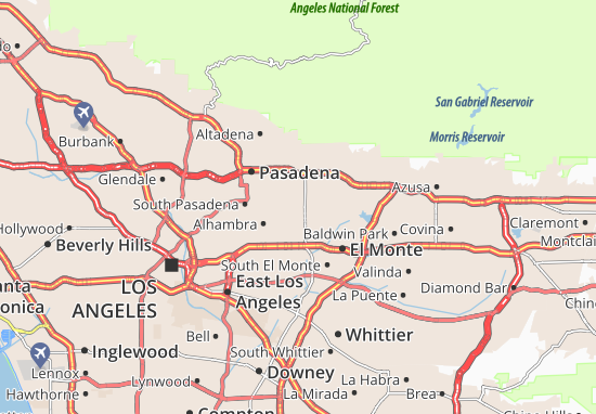 Mapa East San Gabriel