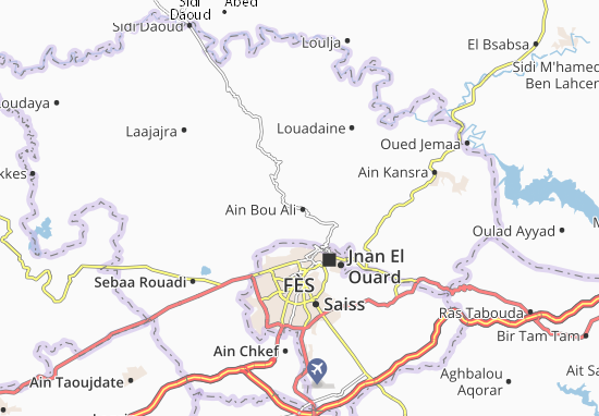 Karte Stadtplan Ain Bou Ali