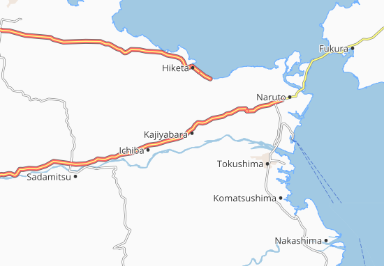 Karte Stadtplan Kajiyabara