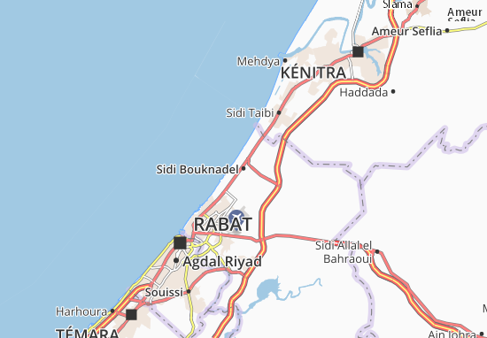Kaart Plattegrond Sidi Bouknadel