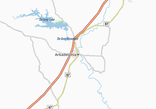 Mapa Arkadelphia