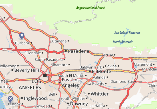 East Pasadena Map