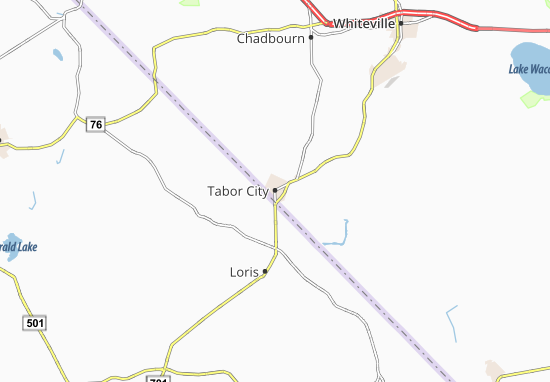 Kaart Plattegrond Tabor City