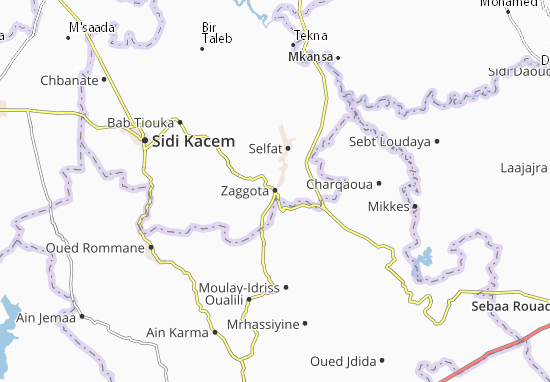 Karte Stadtplan Zaggota