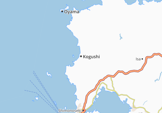 Karte Stadtplan Kogushi