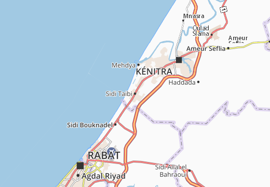 Kaart Plattegrond Sidi Taibi