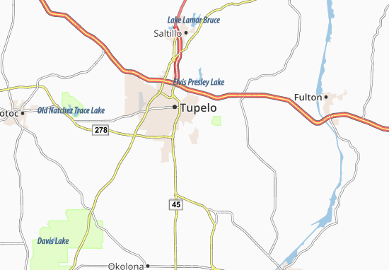 Mapa Plantersville