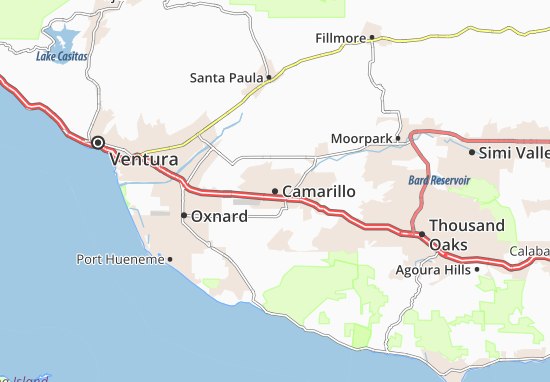 Kaart Plattegrond Camarillo