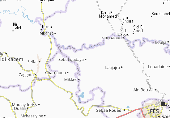 Karte Stadtplan Sebt Loudaya