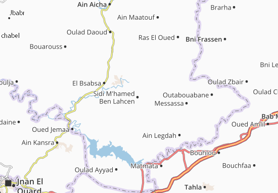 Karte Stadtplan Sidi M&#x27;hamed Ben Lahcen