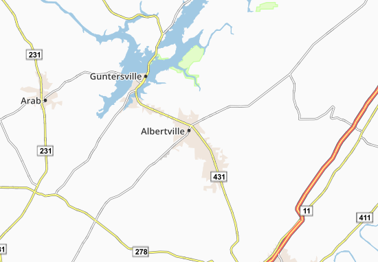 Kaart Plattegrond Albertville