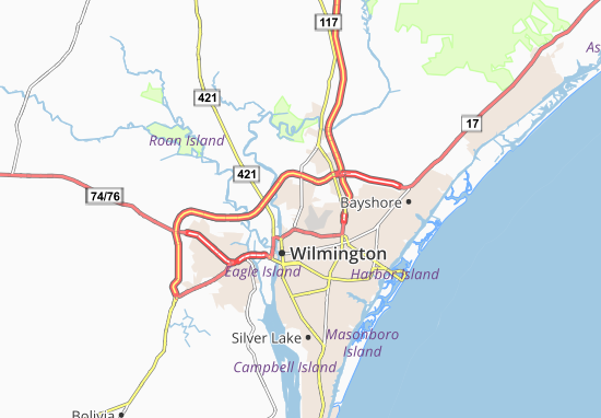 Kaart Plattegrond Wrightsboro