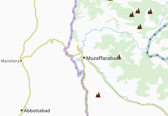 Karte Stadtplan Muzaffarabad