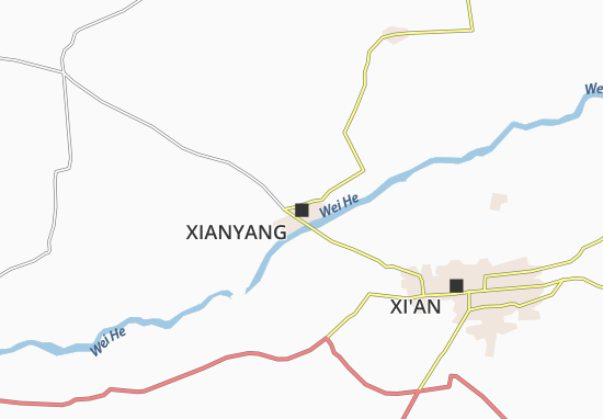 Kaart Plattegrond Xianyang