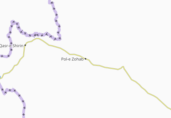 Karte Stadtplan Pol-e Zohab