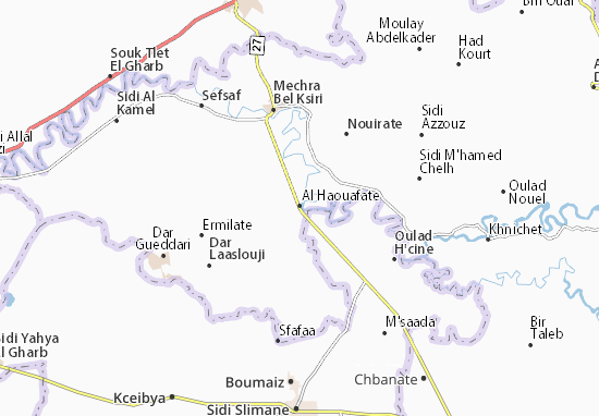 Karte Stadtplan Al Haouafate