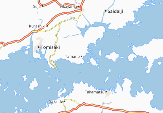 Karte Stadtplan Tamano