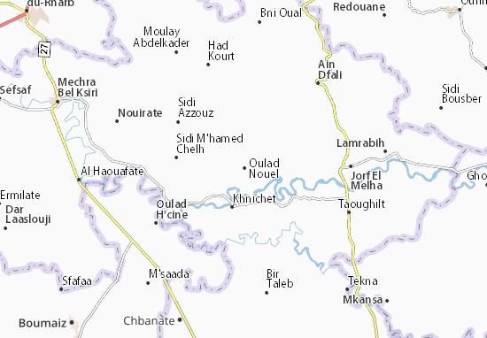Karte Stadtplan Oulad Nouel