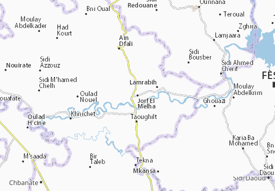 Karte Stadtplan Jorf El Melha