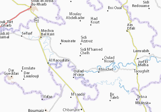 Karte Stadtplan Sidi M&#x27;hamed Chelh